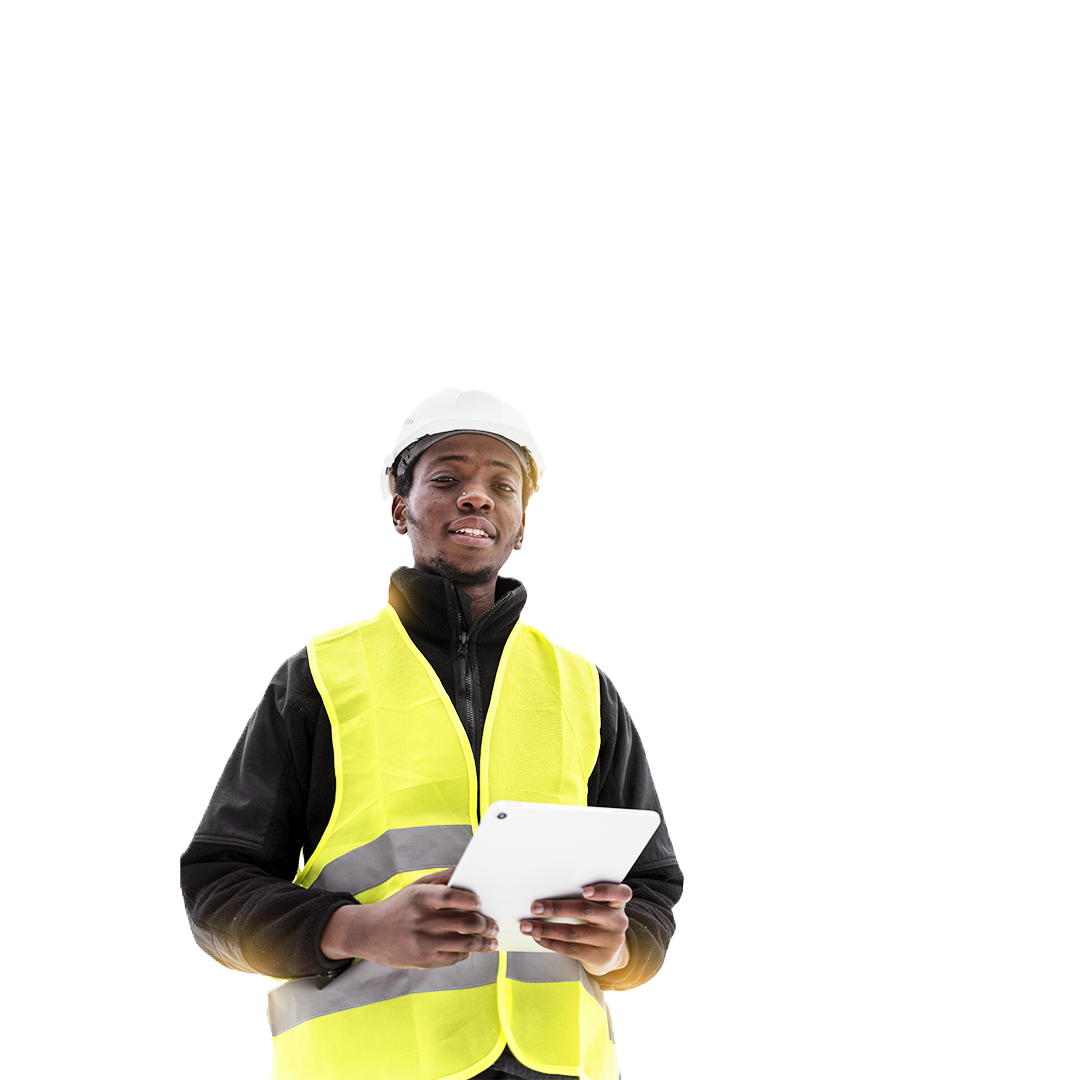 Professional electrician at work